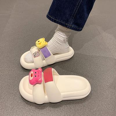 Популярные домашние прохладные тапочки женские весна и лето 2025 новые противоскользящие тапочки с мягкой подошвой женская уличная обувь