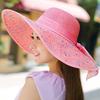 Пляжная соломенная шляпа для женщин, летняя пляжная шляпа с большими полями, защита от солнца и тень, для путешествий, универсальная шляпа с большими полями, для защиты от солнца и лета