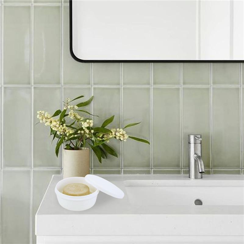 Portable Round Soap Dishes Plastic Soap Container With Lid Leak-Proof Drain Soap Box Holder For Home Traveling Outdoor Hiking Camping Gym