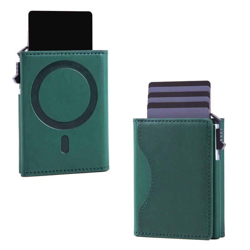 Trifold Magnetic Phone Wallet PU Leather Card Bag Magsafe Card Holder Wallet for Apple iPhone 16 15 12 13 14 Pro Max Plus Mini