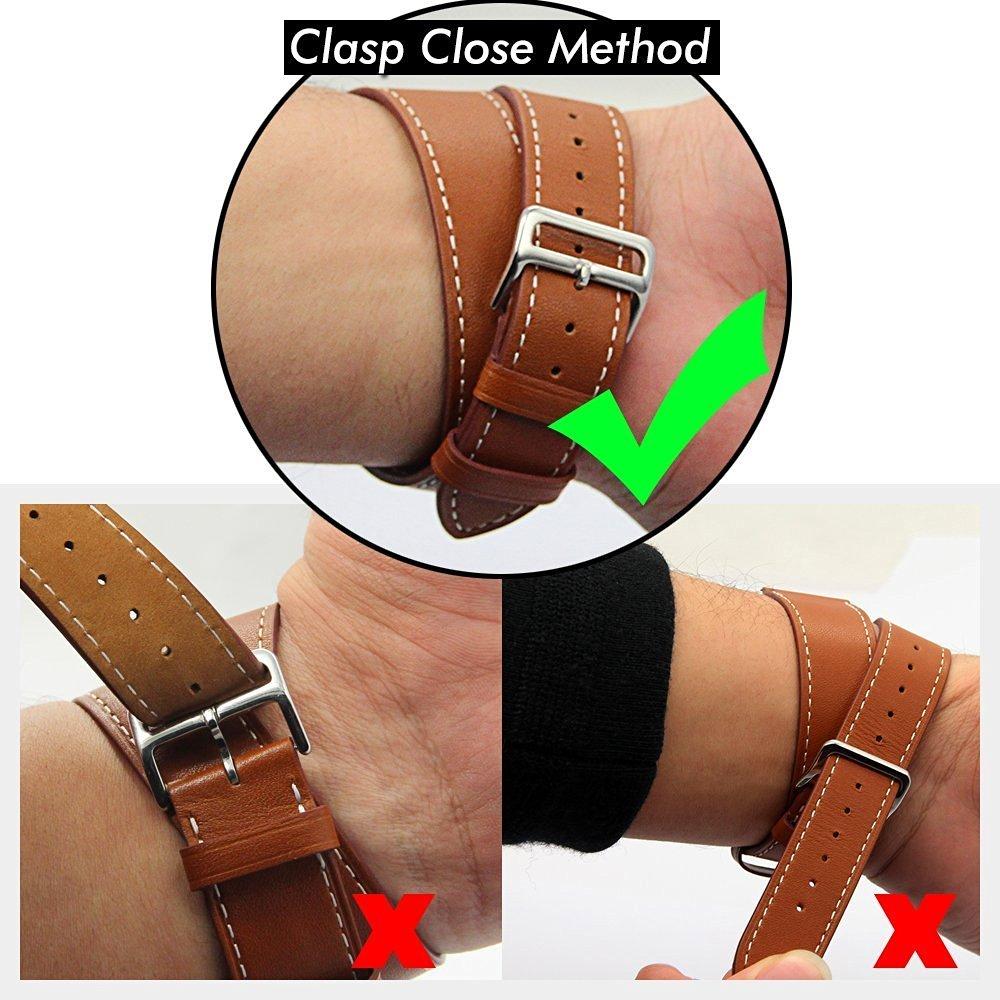 Двойной ремешок для часов Apple, ремешок для часов 45 мм, 41 мм, 44 мм/40 мм, 42 мм/38 мм, кожаный ремешок для часов, браслет iWatch series 5, 4, 3 se, 6, 7