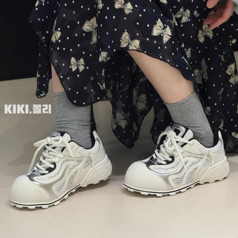 Женские весенние новые удобные универсальные повседневные сетчатые туфли на плоской подошве в стиле колледжа, кеды