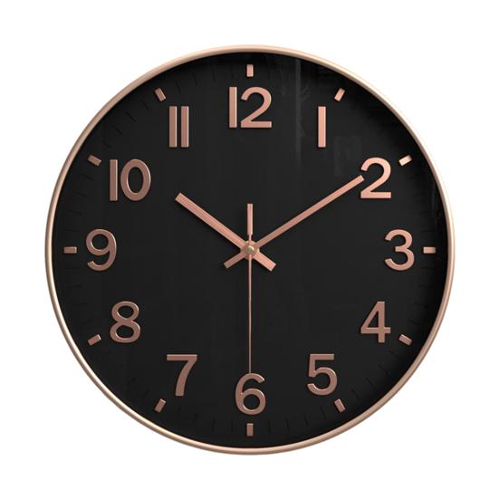 Wall Clock Quartz Movement Clear Display Large 3D Numbers Silent Operation Battery-Powered Non-Ticking Clock