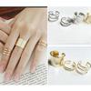 Korean Version of The Ring All Copper Material Three-piece Set of The Main Gentleman's Women‘s Ring ARI