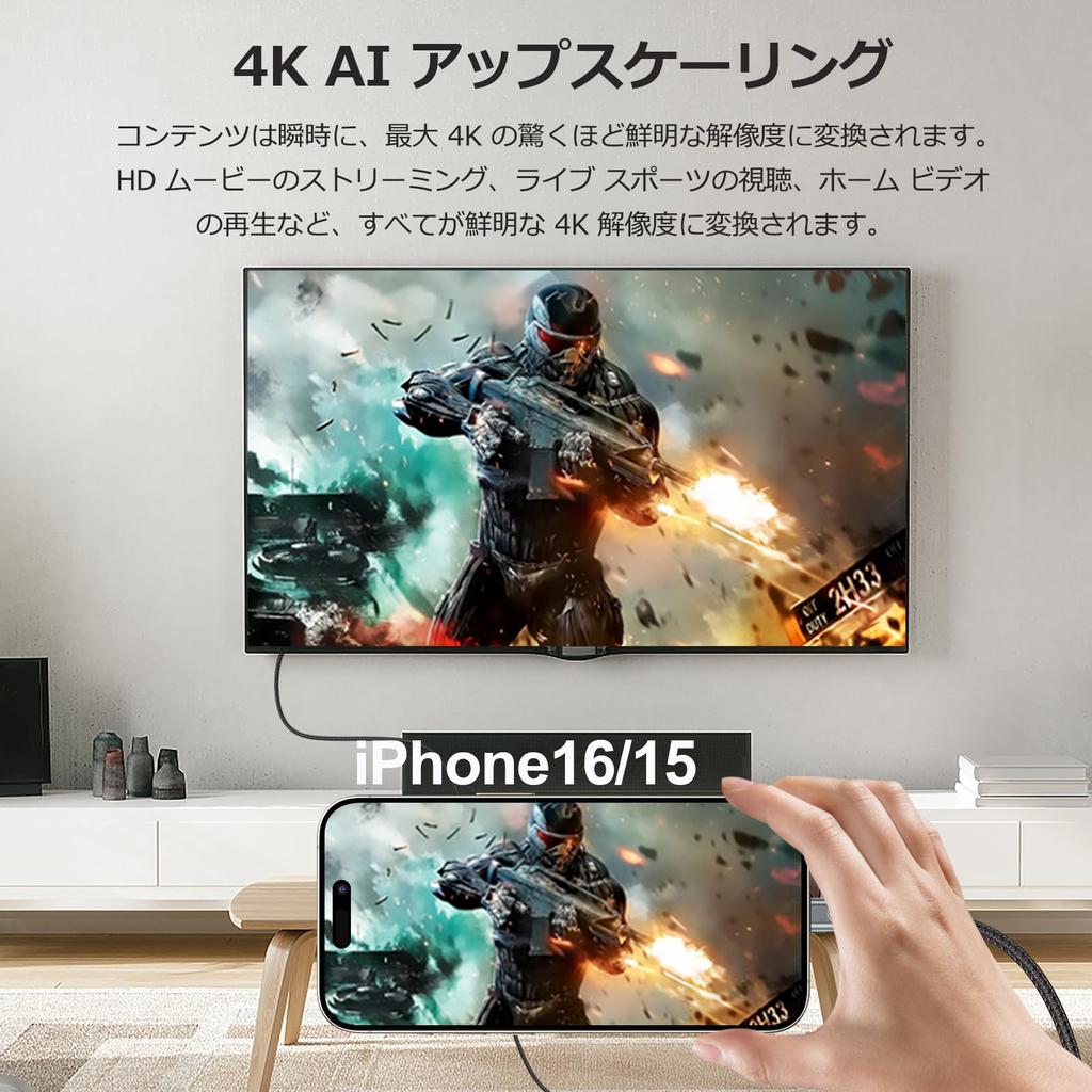 USB Type C HDMI Conversion Cable 1M Sweguard UHD Video Unidirectional Communication USB C To HDMI Cable Thunderbolt Compatible with Pro Max Galaxy