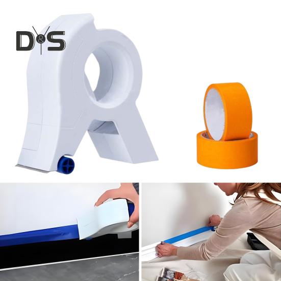 Аппликатор малярной ленты с 1 лентой Диспенсер для малярной ленты для отделки окон, дверей, рам, резак для упаковочной ленты Портативный резак для этикеток