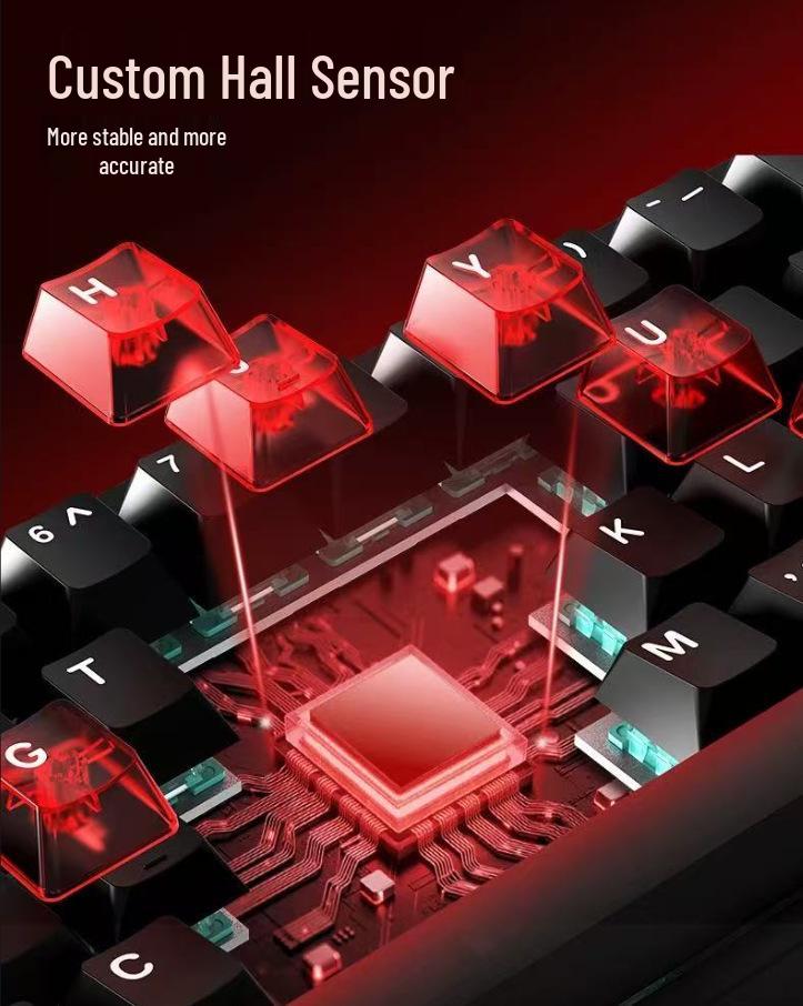 Игровая механическая клавиатура Xinmeng Beat68 с магнитными переключателями, дизайн с индивидуальной гравировкой на боковой поверхности, одинаковая высота клавиш