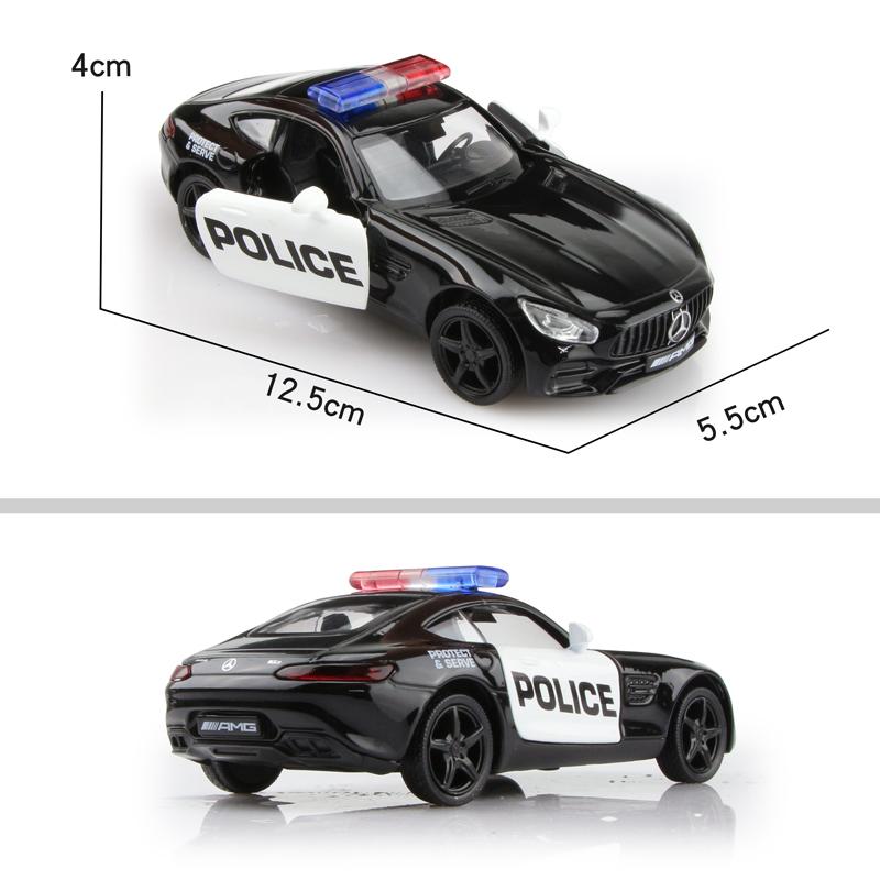 Police Car Series Volkswagen Mercedes Benz Dodge Lamborghini McLaren Ford Chevrolet Corvette Diecasts & Toy Vehicles RMZ City 1:36 Alloy Model