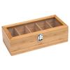 Portable Tea Packet Box Bamboo Teabag Holder Portable Tea bag Storage Box  Home Office Spices