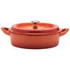 Cast Pot 24cm Shallow Orange Cast Enamel Pot Waterless Cooking Steam Circulation External Enamel Processing Special Matte Enamel Inside Processing