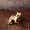 Solid Pure Copper Tea Pet Miniatures Figurines Frog Statue Tabletop Ornament Frog Pendant
