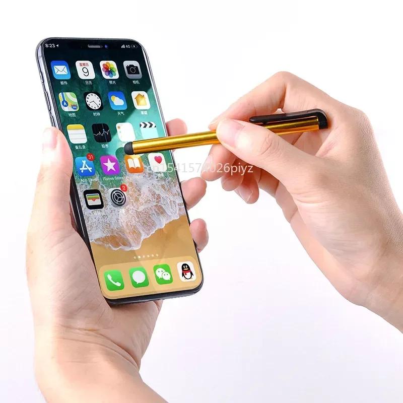 1 шт. Стилус с сенсорным экраном для iPad iPhone Samsung Емкостный сенсорный стилус-карандаш с клипсой для смартфона, планшета