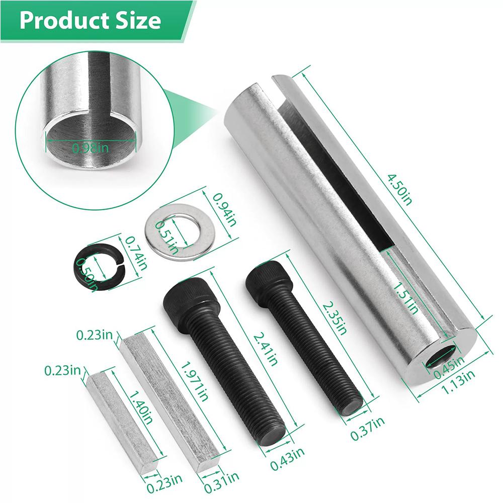 Удлиненный 1" до 1 1/8 дюйма 1/4" шпоночный шкив коленчатого вала газового двигателя переходник-втулка