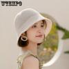 Female Fisherman Hat Hollowed Out Breathable Summer Sun Shading Straw Woven Basin Hat Water Bucket Hat