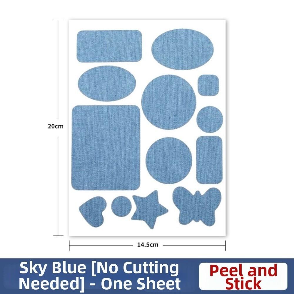 Reinforcement Repair Patches Blue Denim Clothing Patches New Self-Adhesive Patches for Knee Repair