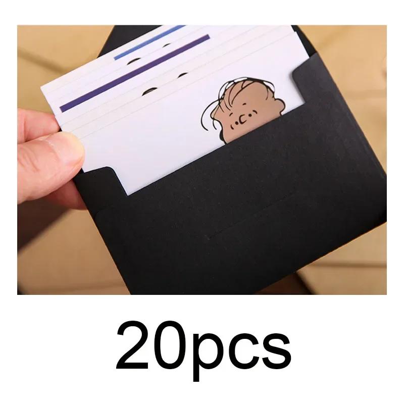 20/40/80 шт. классические белые, черные крафт-пустые мини-бумажные оконные конверты, свадебные приглашения, подарочный конверт