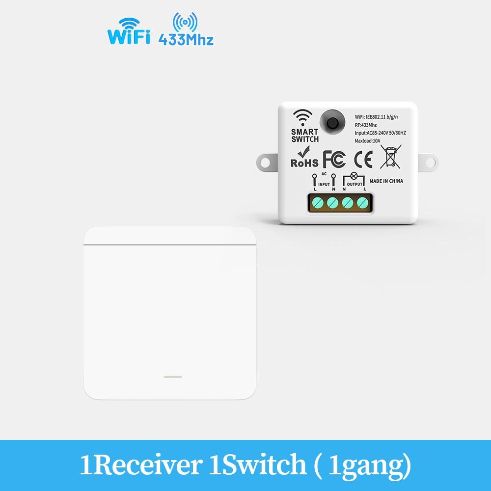 AC85-265V Wireless Smart Switch 1/2/3Gang Remote Control Switch Wall Panel Switch Home Automation