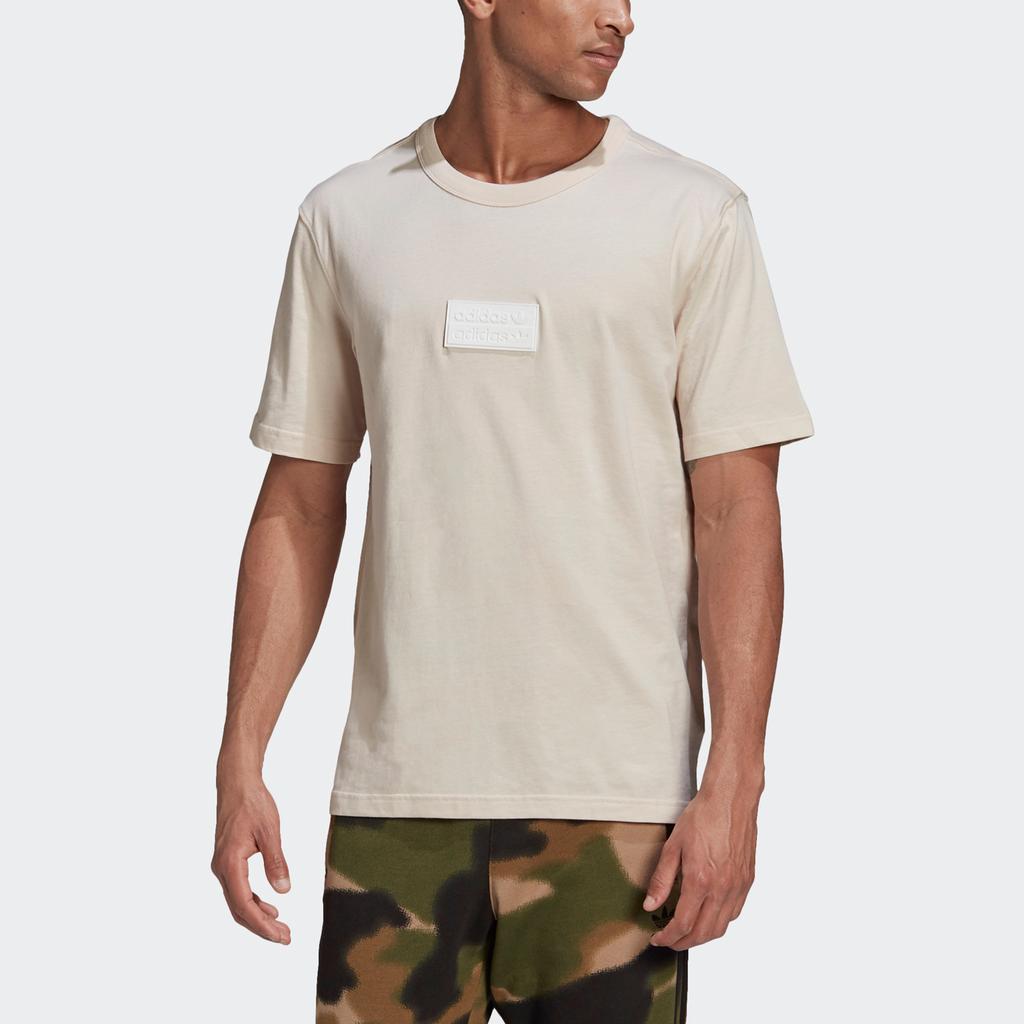 Adidas Originals R.Y.V T Shirts Men's Ecru Crew Neck Moderate Straight Fit GN3298