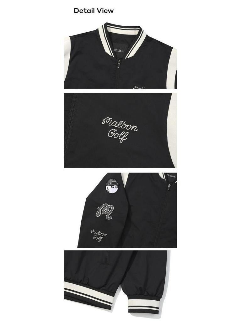 Мужская водонепроницаемая бейсбольная куртка MALBON, Корея, Осень/Зима 2025, для гольфа и активного отдыха