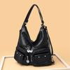 Fashion Multi-pockets Shoulder Bag For Women Large Capacity Crossbody Bag High Quality Leather Messenger Handbag Purse