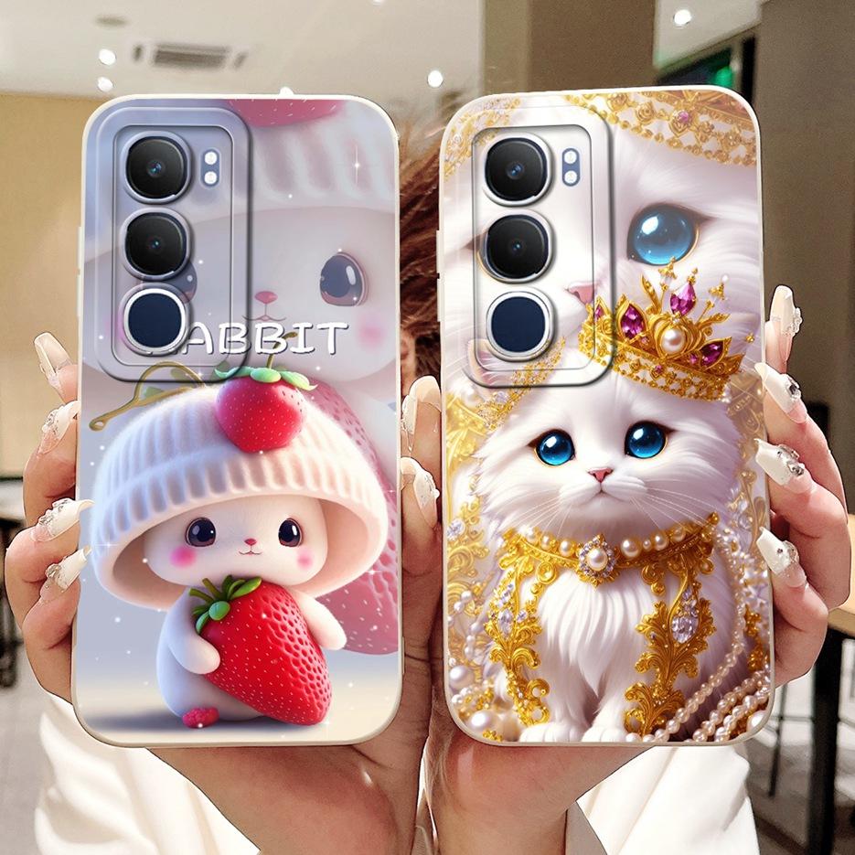 Чехол для Vivo Y19s V2419 Новый Уникальный Конфетный Расписной Чехол 6.68'' Ударопрочный Чехол для Телефона Для Vivo Y19s Y 19 s VivoY19s 4G Мягкий Чехол