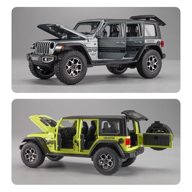 1:32 Внедорожные Модели Машинок Jeep Wrangler Sahara из Сплава Игрушки Литье под Давлением Металл Звук и Свет Машинки Игрушки Для Детей Транспортное Средство