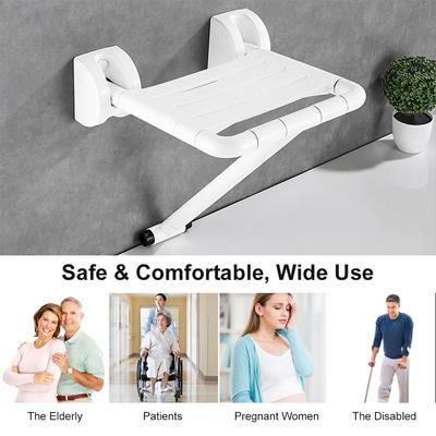 Настенный складной табурет для ванной комнаты, вес подшипника 330 фунтов, нескользящее складное сиденье для душа, прихожая