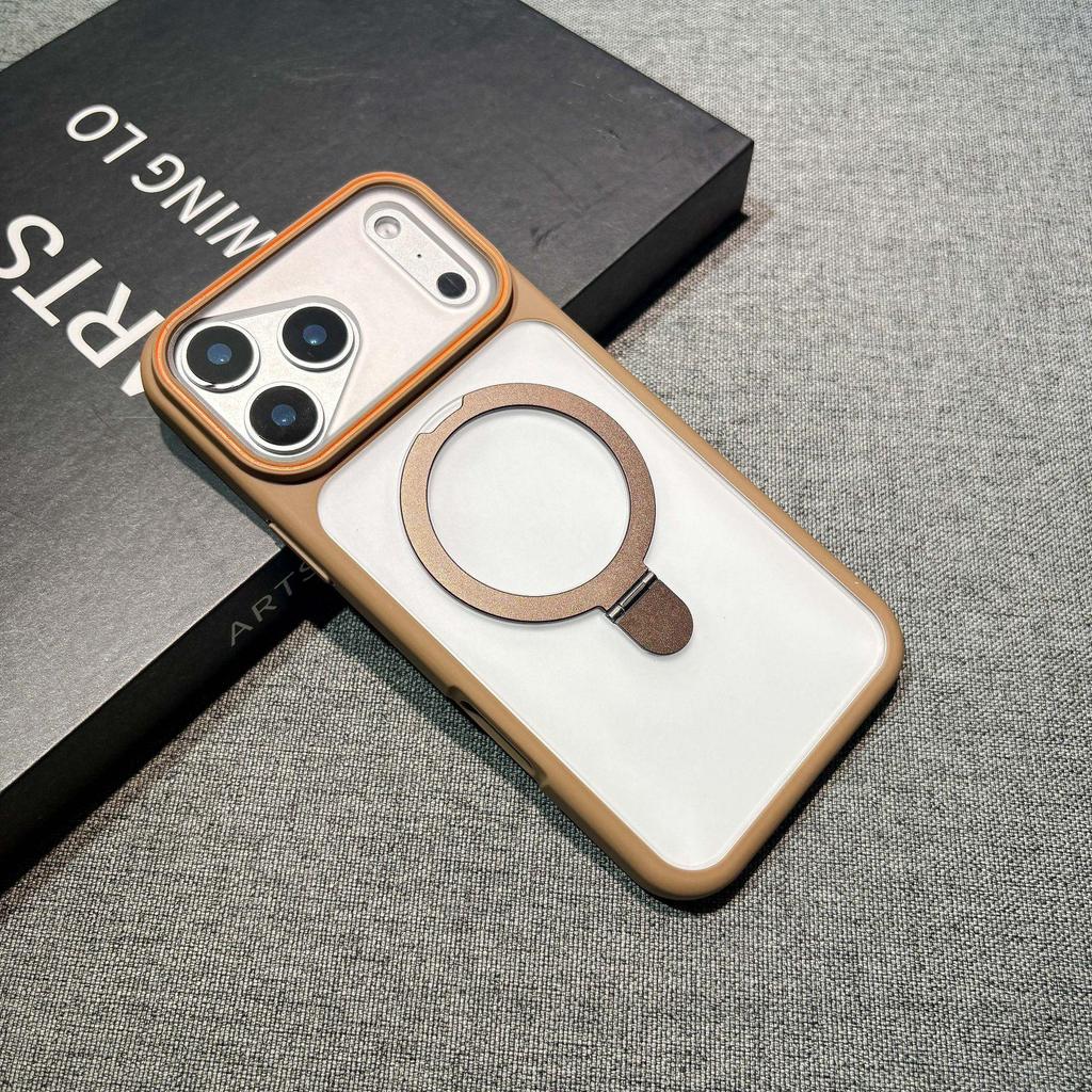 Магнитный чехол-подставка для iPhone 17 Pro Max, матовый, приятный на ощупь, противоударный защитный чехол для iPhone 13-16