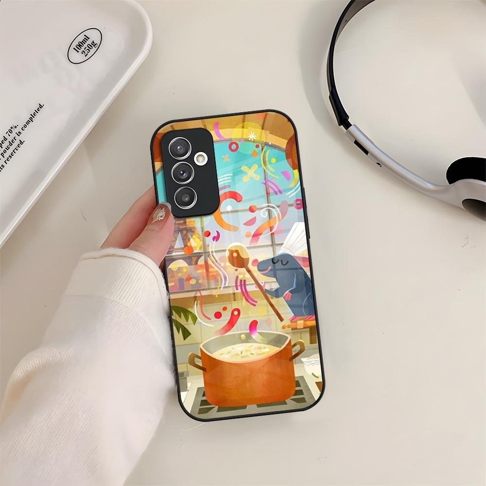Чехол для телефона Disney Ratatouille Стеклянный Для Samsung S24 S26 S23 S20 S25 S21 S22 Ultra Fe Plus A05 A06 A16 A26 A36 A56 Coque