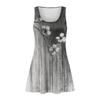 Women's Summer Casual Square Neck Floral Print Dress Sleeveless Dress With Pockets
