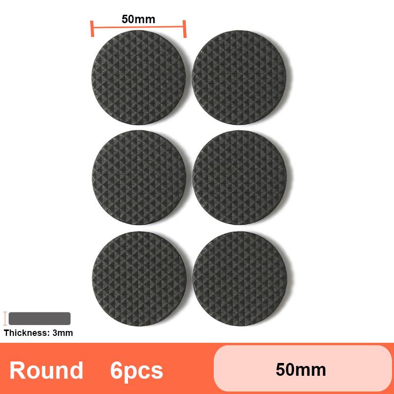 Rubber Pads For Chair Legs 1-24pcs Anti Slip Mat Bumper Damper Non-Slip Round Square Self Adhesive Table Feet Protector Hardware
