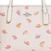 Coach City 23 Snail Print Coated Canvas And Smooth Leather Tote Bag Women Tote Bags Silver Chalk Multicolor CV269-SVCAH