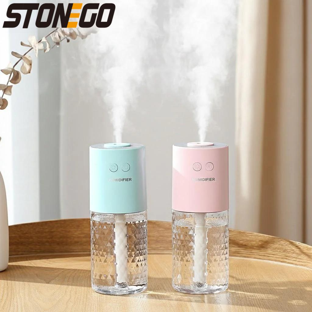 Portable Car Air Humidifier Aroma Crystal Projection Lamp Essential Oil Diffuser Home Use Vehicle Air Freshener