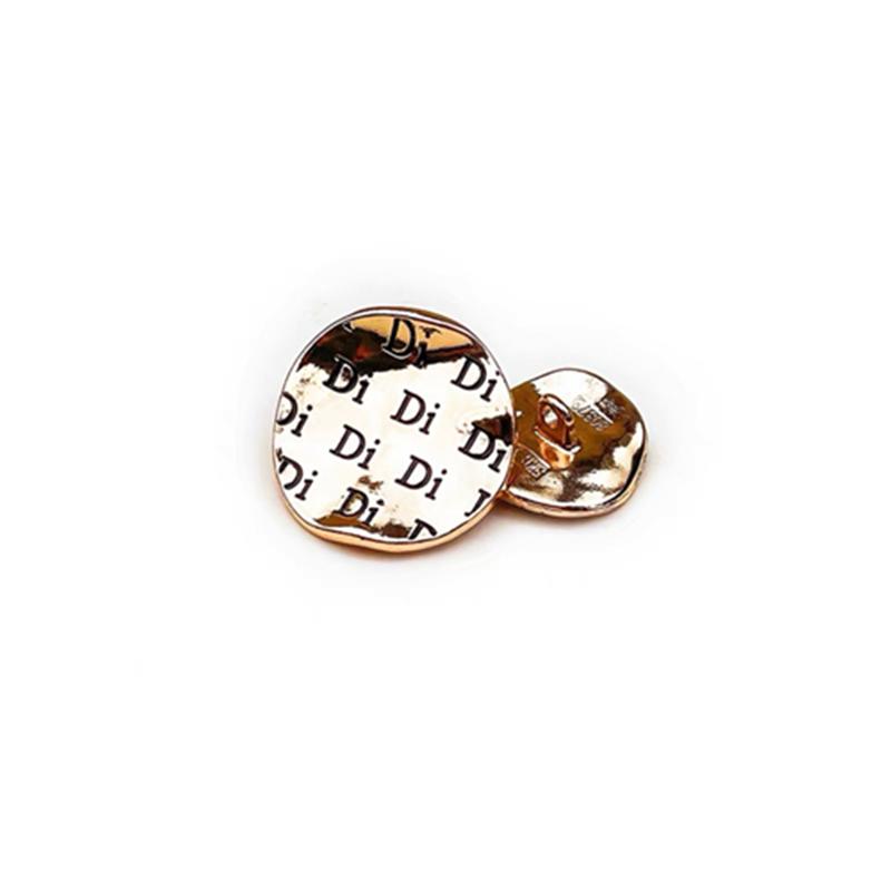FCXDG 10pcs Fashion Designers Clothing Buttons Irregular Curved Metal Buttons Women's Clothing Decorative Gold Sewing Buttons