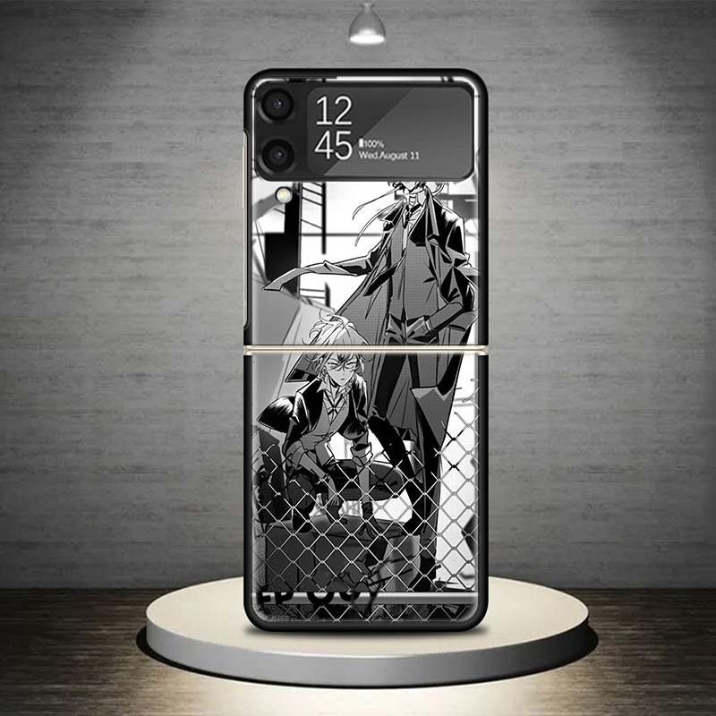 Чехол для телефона Bungo Stray Dogs Double Black для Samsung Galaxy Z Flip 7 6 5 4 3 5G Ударопрочный чехол Z Flip7 Flip6 ZFlip5 Flip3 Flip