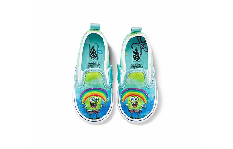 Vans Slip-On SpongeBob SquarePants X Velcro Toddler 'Imaginaaation' VN000UBSZAW