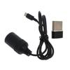 Кабель-преобразователь питания USB Type C в розетку автомобильного прикуривателя 12 В (гнездо) для видеорегистраторов и автомобильной электроники