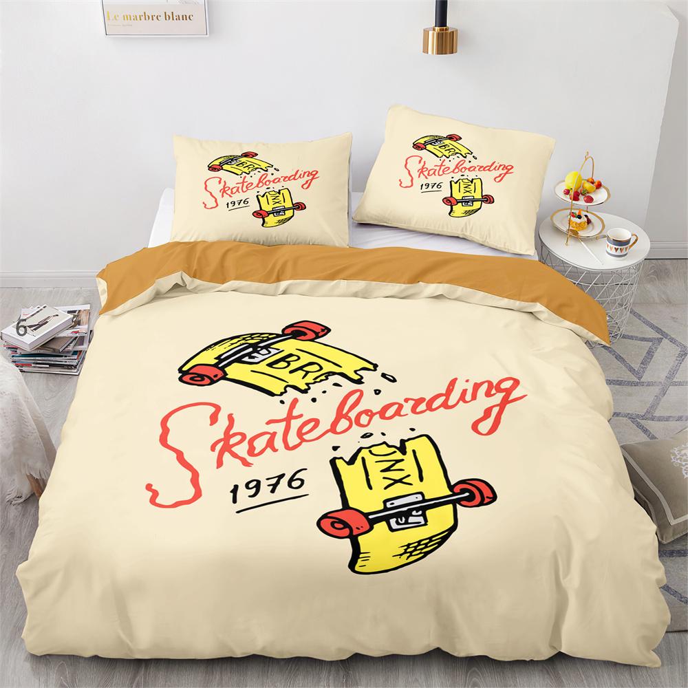 Комплект постельного белья Skateboard Full Size 3D Santa Claus полиэстеровый пододеяльник Skateboard Одеяло Cover Hip Hop Style King Twin Size