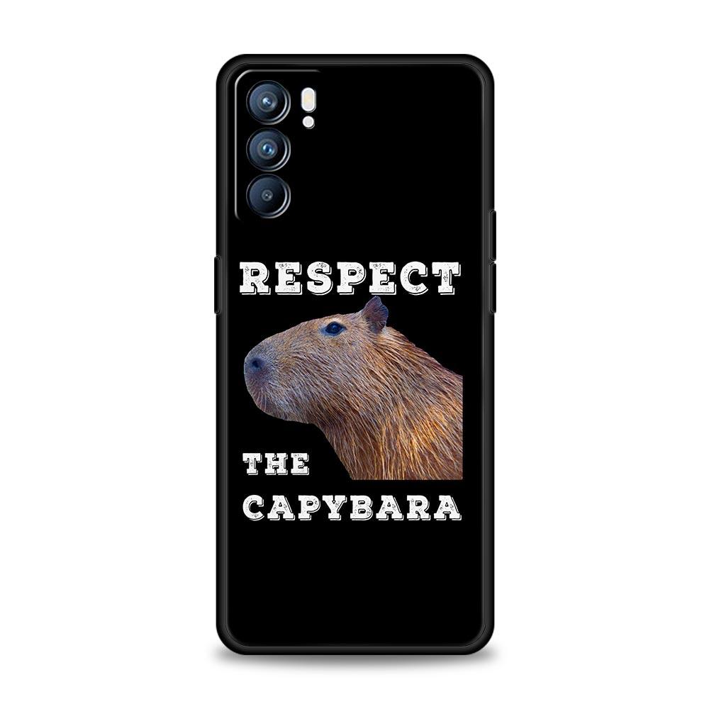 Cute Cartoon Capybara Case For Oppo Find X6 Pro X5 A54 A53 A52 A9 2020 A15 A95 A17 A16 A76 A74 A57 Reno7 Reno6 Pro Plus 5G Cover