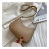 New Women's Fashion Handbags Retro Solid Color PU Leather Shoulder Underarm Bag Casual Women Handbags Trend