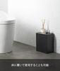 Настенный горшок для туалета и контейнер для хранения Yamazaki, черный, прибл.. Ш20,5 x Г12,2 x В24 см, Башенный стиль, Стиль с клапаном, Хранение мелких предметов, Мусорное ведро (5430),