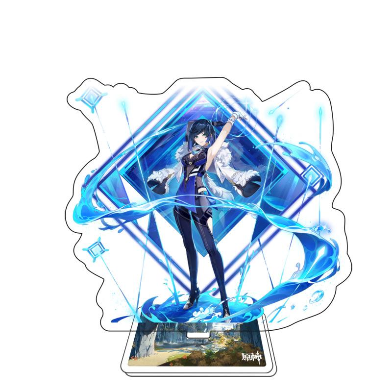 Game Anime Open World Impact Acrylic Cosplay Character Stand Acrylic Figure Stand Painted Desk Decor Ornament Gift