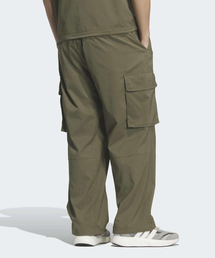 adidas Городские Технологичные Свободные Тканые Брюки Карго - Оливковый / Ks1178