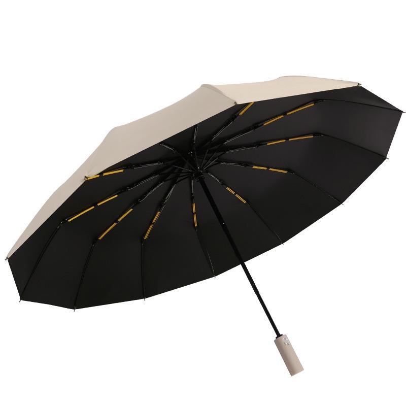 24-Bone Double-bone Automatic Umbrella Vinyl Sunscreen Parasol Large Sun Umbrella Sunscreen Umbrella