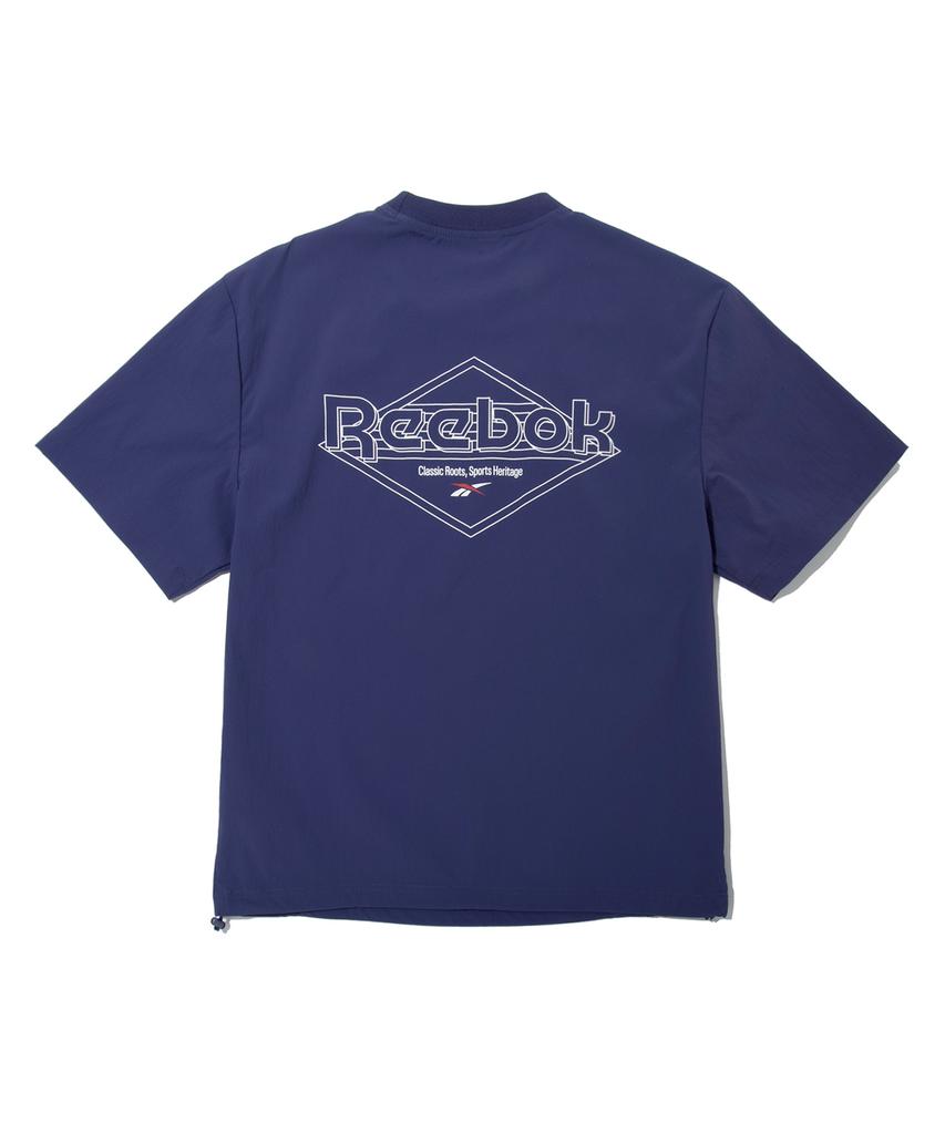 Reebok Ледяная плетеная футболка с коротким рукавом Piste - Темно-синий