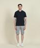 PANICALE Navy Johnny Collar Polo Shirt