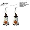 Witch Hat Earrings Cute Ghost Earrings, with Pumpkin Wizard Decor, Durable Chain Buckle Halloween Drop Lightweight Acrylic Pendant