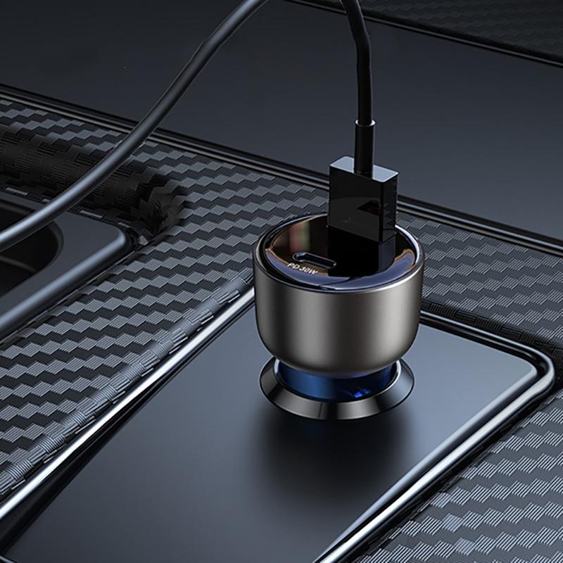 Автомобильное зарядное устройство QC3.0, двойной слот, 48 Вт, USB-A, Type C, адаптер быстрой зарядки, автомобильный прикуриватель