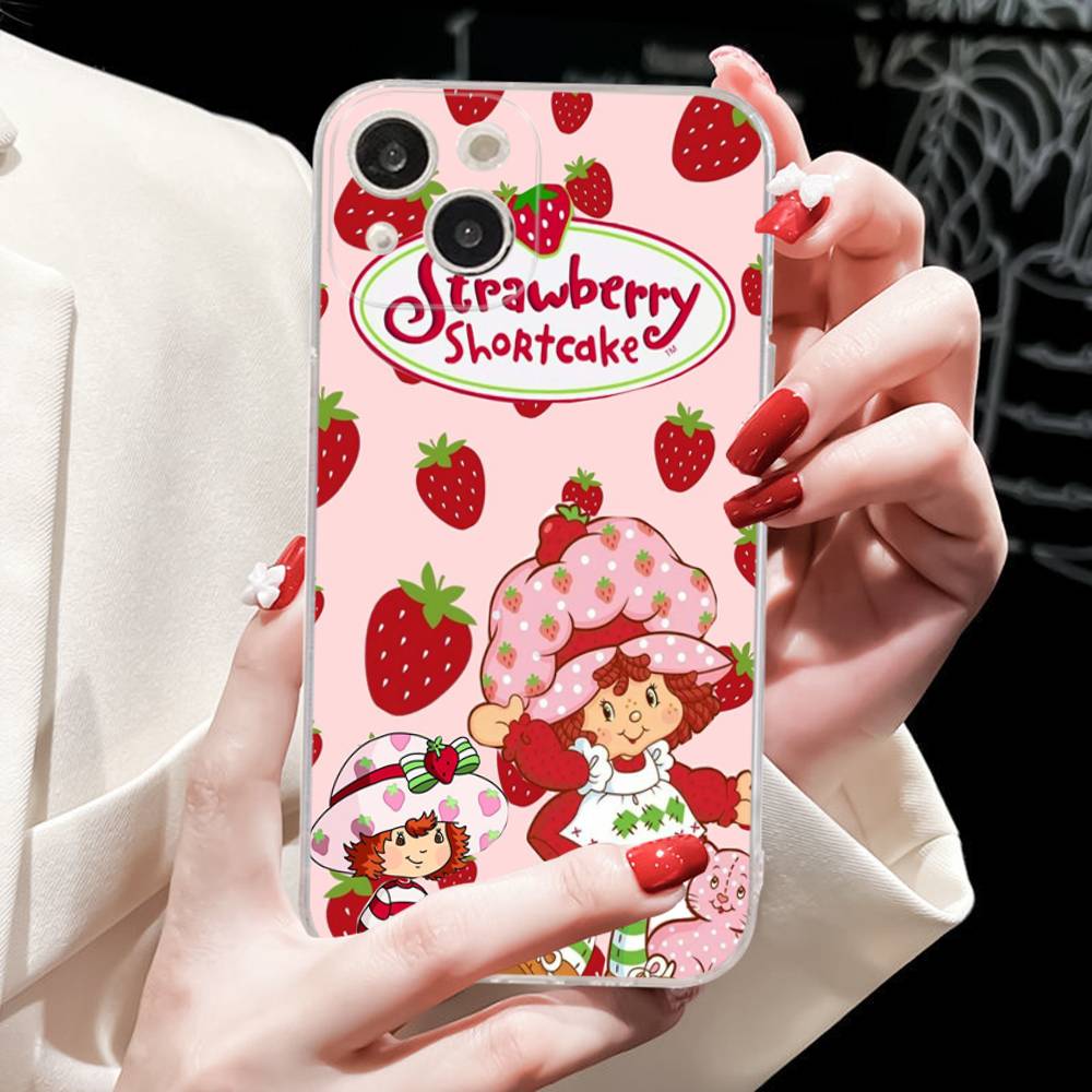 S-Клубничная Мультяшная S-Девушка-Чизкейк Чехол Для Iphone 17 16 15 Pro Max 11 12 13 14 Pro Plus Чехол для Телефона