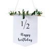 1/2 Year Old Tapestry Decoration Birthday Wall Hanging Girls Boys Garland Happy Birthday Party Celebration HAPPYBIRTHDAY Decoration (1/2 Year Old)